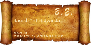 Baumöhl Edvarda névjegykártya